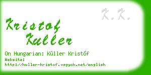 kristof kuller business card